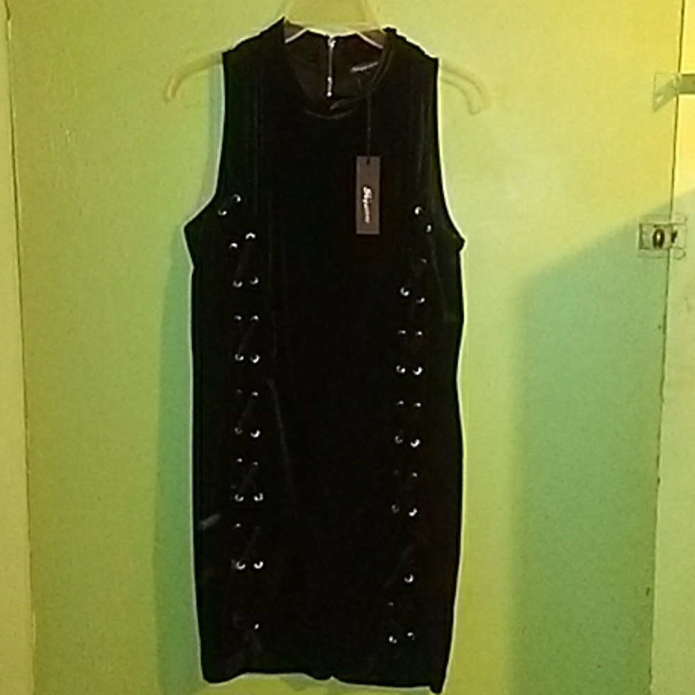Black Velvet Mini Dress